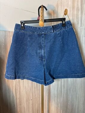 Fore High-Rise Blue Denim Short - Women's Jean Shorts Vintage